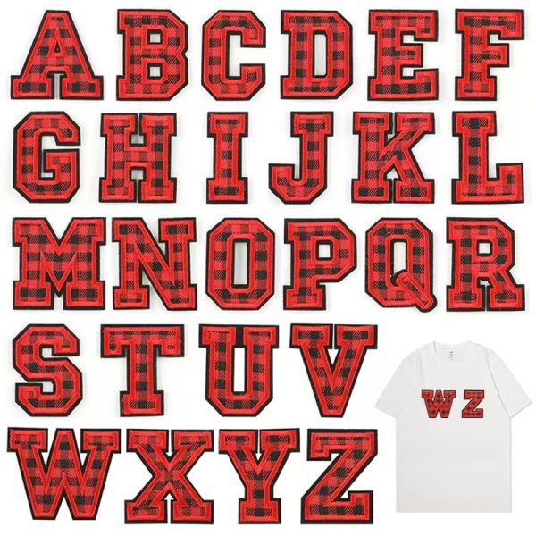 Embroidered letter patches CT028