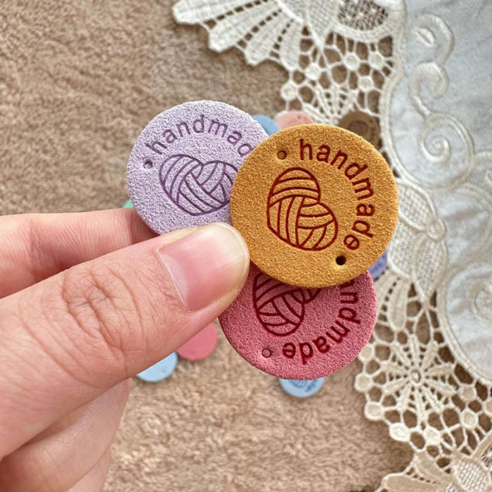 handmade leather tag
