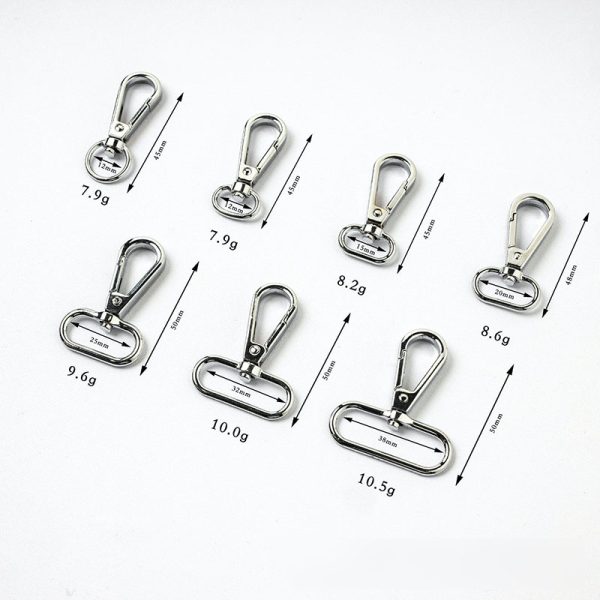 shiny white nickel lobster claw clasp CT144